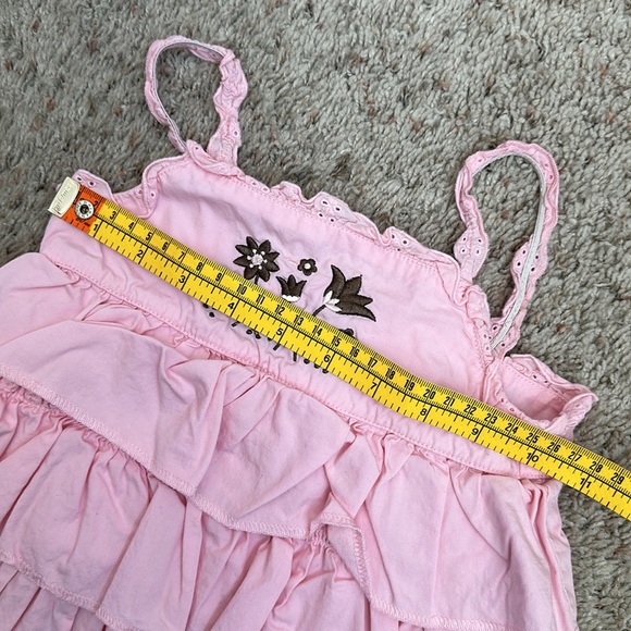 GIRLS miniwear pink ruffle tank top size 24 months - Picture 2 of 5